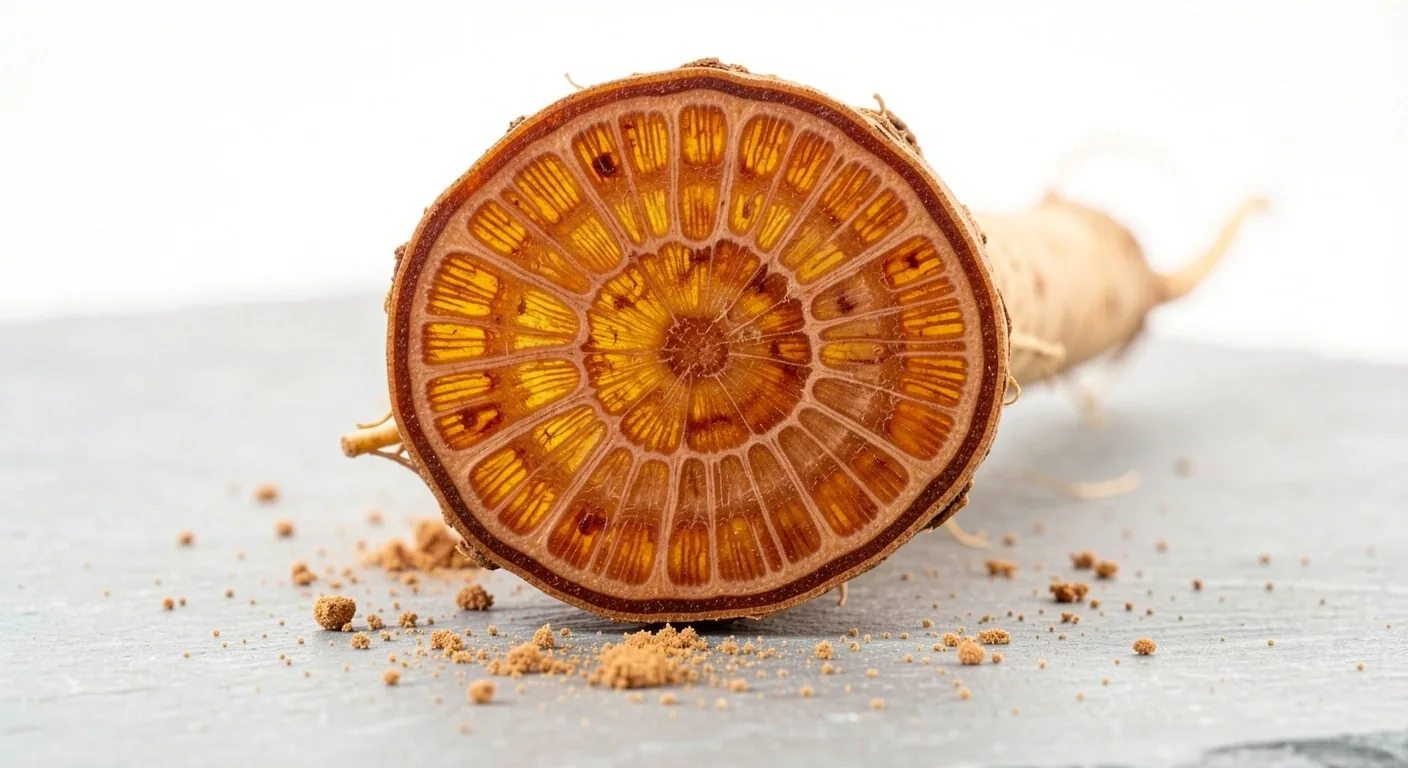 Macro view of botanical root texture