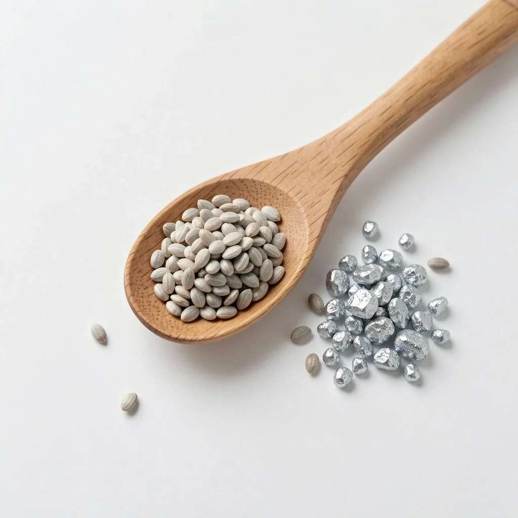Natural supplement ingredients and bottles in a clinical setting