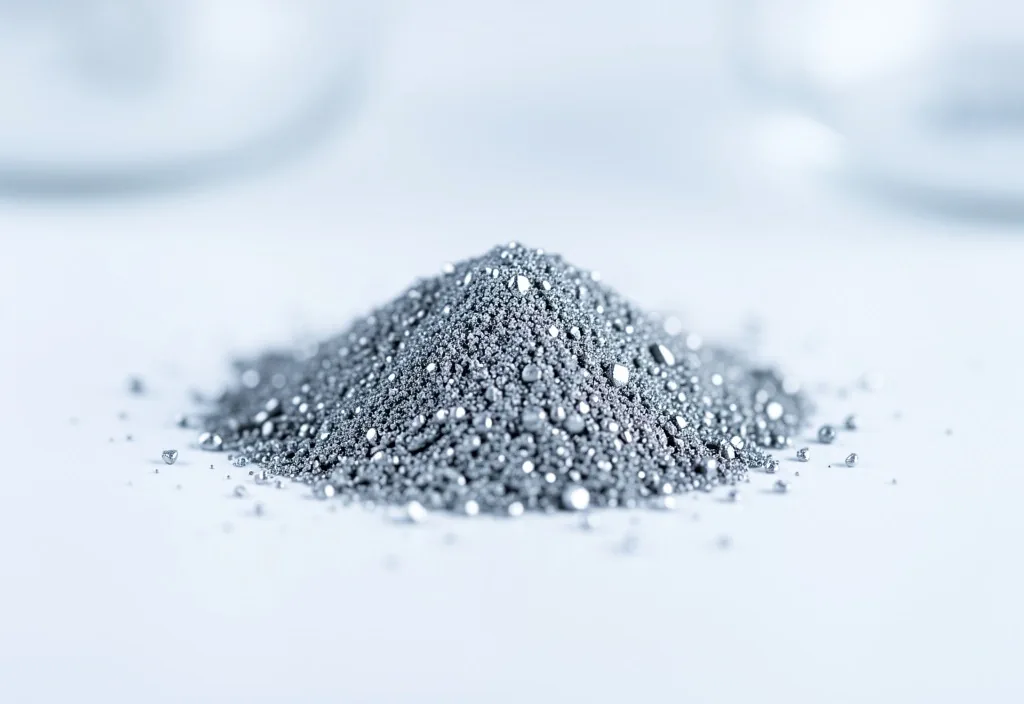 Zinc mineral powder in a laboratory setting